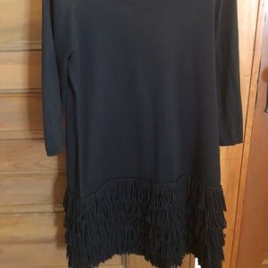Calvin Klein Looped Fringe Sweater Dress
